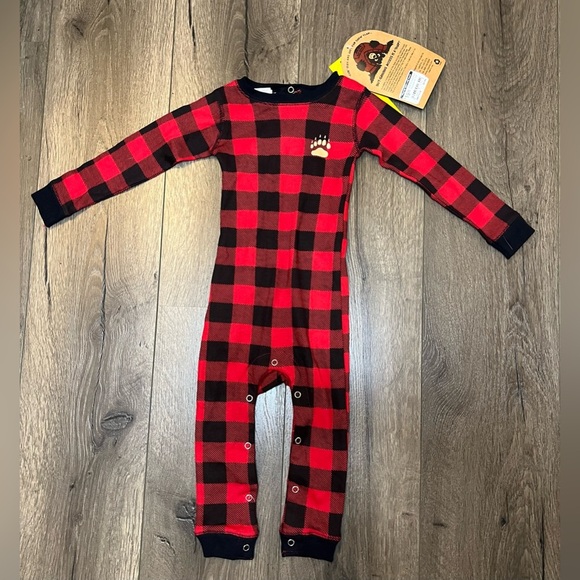 Lazy One Lake Tahoe Bear Cheeks Flap Jack Kids Onsie Size 18 Months - Picture 1 of 8